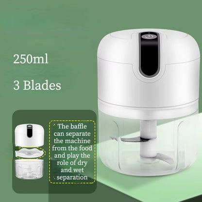 Effortlessly Chop and Grind with the Electric Garlic Masher - Portable USB Rechargeable Multi-Function Meat Grinder and Vegetable Chopper