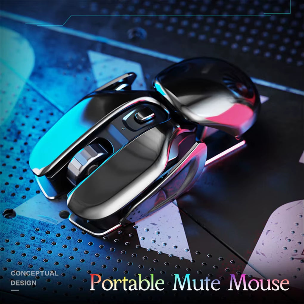 Experience Ultimate Comfort and Precision with the PX2 Metal 2.4G Wireless Mute Mouse - 1600DPI, 6 Buttons, Lightweight Design for Gaming and Office Use