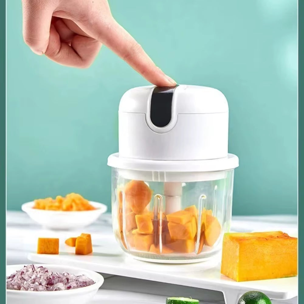 Effortlessly Chop and Grind with the Electric Garlic Masher - Portable USB Rechargeable Multi-Function Meat Grinder and Vegetable Chopper
