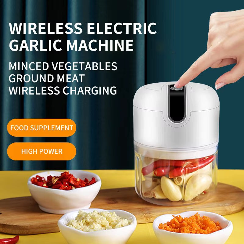 Effortlessly Chop and Grind with the Electric Garlic Masher - Portable USB Rechargeable Multi-Function Meat Grinder and Vegetable Chopper